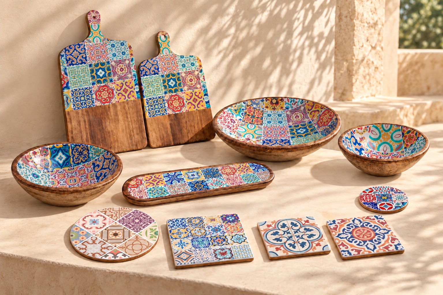 Imagen de ambiente generada con IA de la colección de mosaico