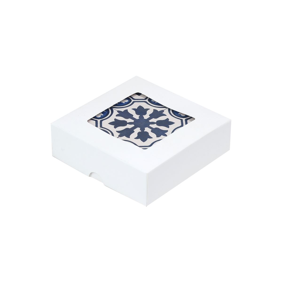 Posavasos de cerámica con motivo de azulejos, 11 cm, 17648 - Imagen 3