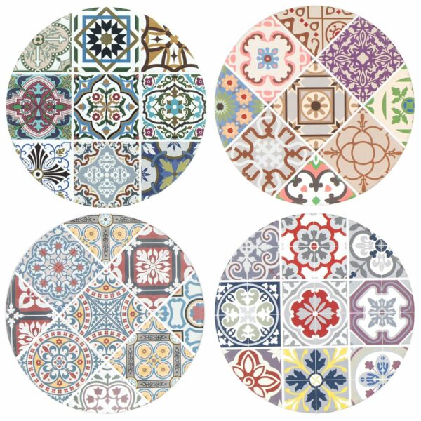 Salvamanteles de cerámica con motivo de azulejos, 20 cm, 18992