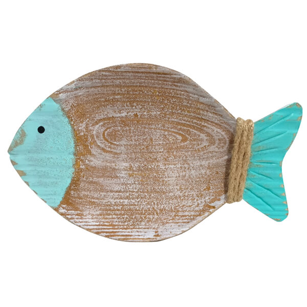 Bandeja de MDF con forma de pez, 20,5 cm