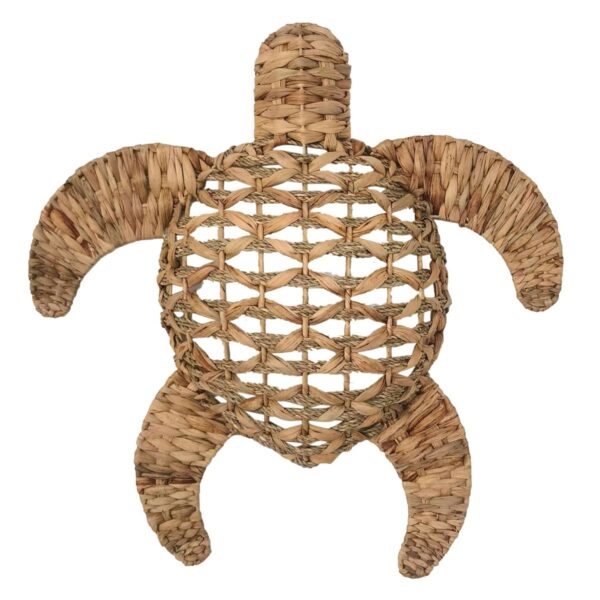 Tortuga grande decorativa de pared de jacinto de agua
