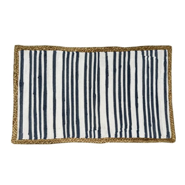 Alfombra de yute y algodón, 80 × 50 cm