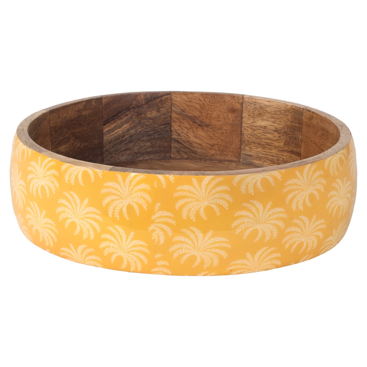 Cuenco con palmeras de madera y resina, 25 × 25 cm - Imagen 3