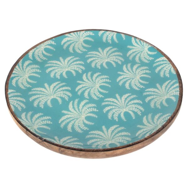 Plato decorativo con palmeras, 22 × 22 cm