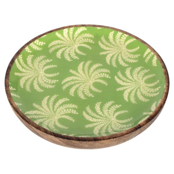 Plato decorativo pequeño con palmeras, 16 × 16 cm