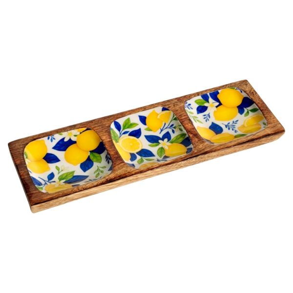 Fuente con limones, 30,50 × 9,50 cm