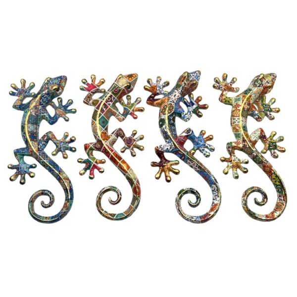 Lagartija decorativa de pared de resina, 28,50 cm