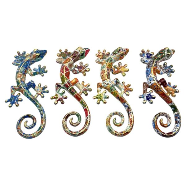 Lagartija decorativa de pared de resina, 23 cm