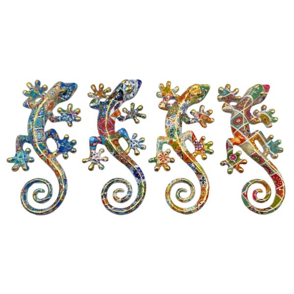 Lagartija decorativa de pared de resina, 18 cm